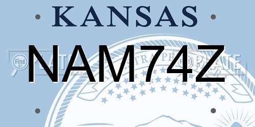 NAM74Z Kansas License Plate