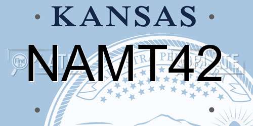 NAMT42 Kansas License Plate