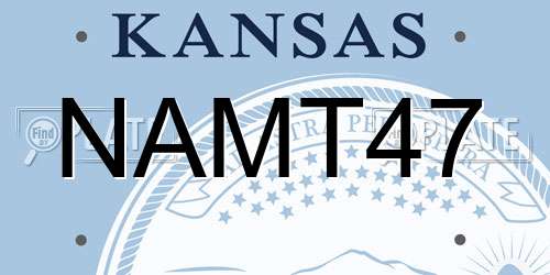 NAMT47 Kansas License Plate