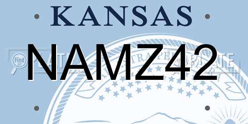 NAMZ42 Kansas License Plate