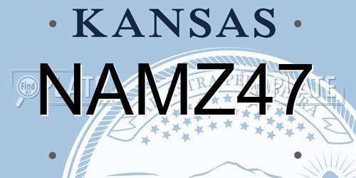 NAMZ47 Kansas License Plate