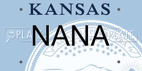 NANA Kansas License Plate