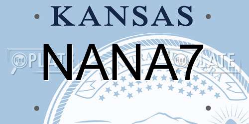 NANA7 Kansas License Plate