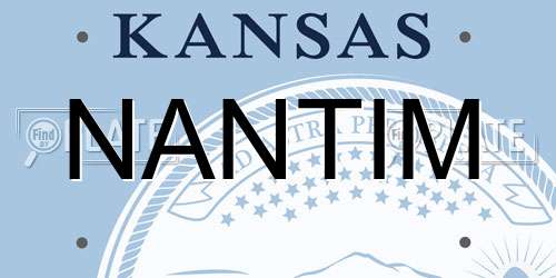 NANTIM Kansas License Plate