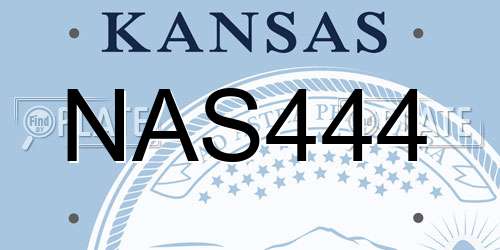 NAS444 Kansas License Plate