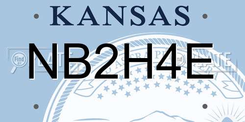 NB2H4E Kansas License Plate