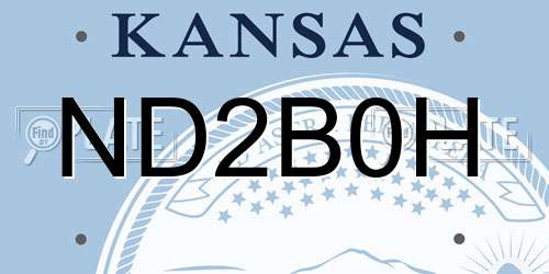 ND2B0H Kansas License Plate