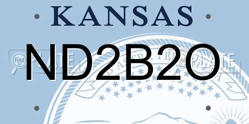 ND2B2O Kansas License Plate