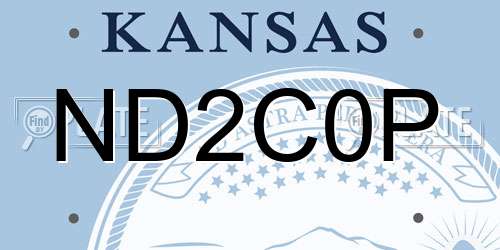 ND2C0P Kansas License Plate