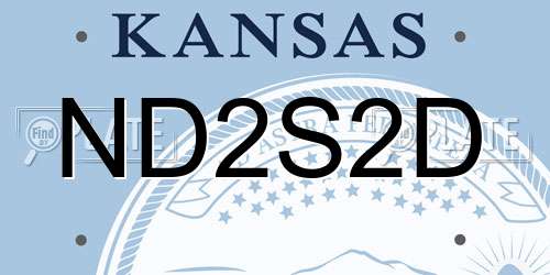 ND2S2D Kansas License Plate
