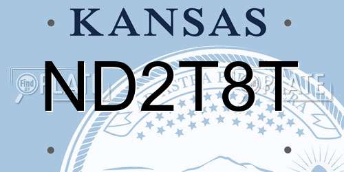 ND2T8T Kansas License Plate