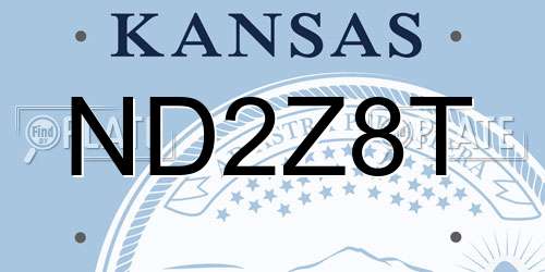 ND2Z8T Kansas License Plate