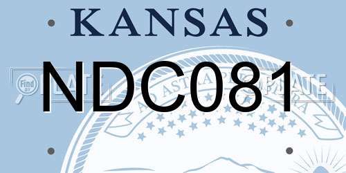 NDC081 Kansas License Plate