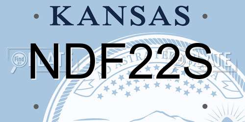 NDF22S Kansas License Plate