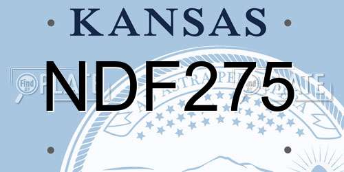 NDF275 Kansas License Plate
