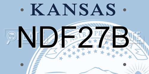 NDF27B Kansas License Plate