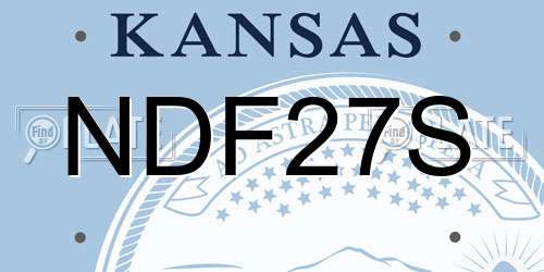 NDF27S Kansas License Plate