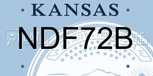 NDF72B Kansas License Plate