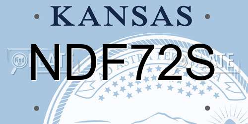 NDF72S Kansas License Plate