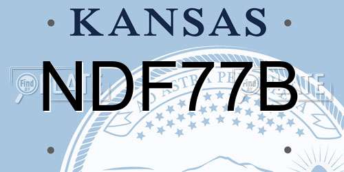 NDF77B Kansas License Plate