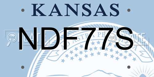 NDF77S Kansas License Plate