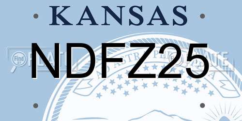 NDFZ25 Kansas License Plate