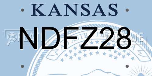 NDFZ28 Kansas License Plate