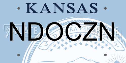 NDOCZN Kansas License Plate