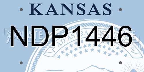 NDP1446 Kansas License Plate