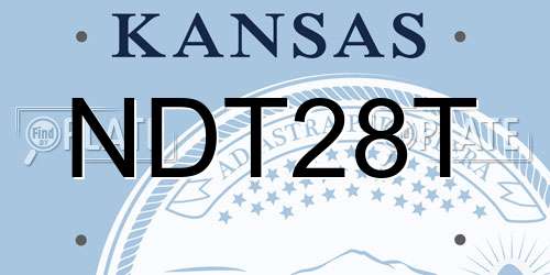 NDT28T Kansas License Plate