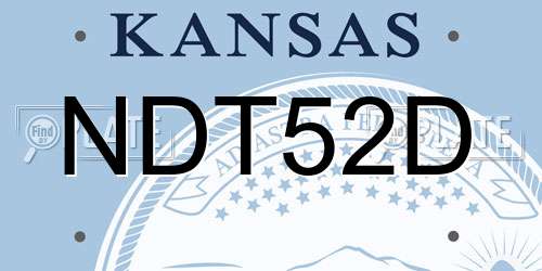 NDT52D Kansas License Plate