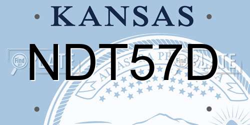 NDT57D Kansas License Plate