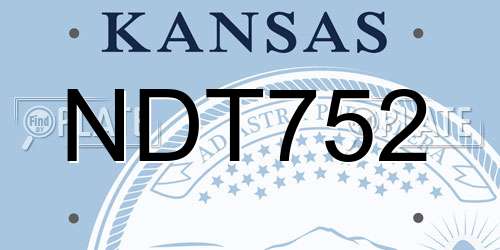 NDT752 Kansas License Plate