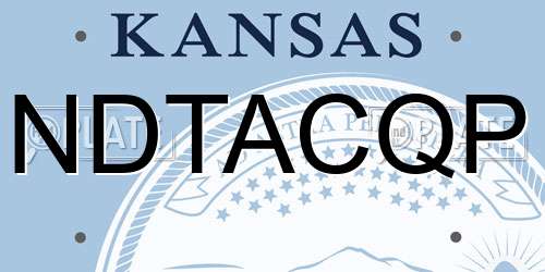 NDTACQP Kansas License Plate