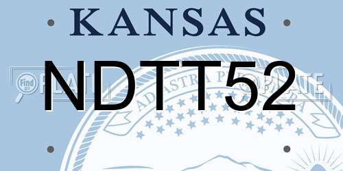 NDTT52 Kansas License Plate