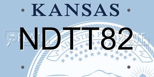 NDTT82 Kansas License Plate