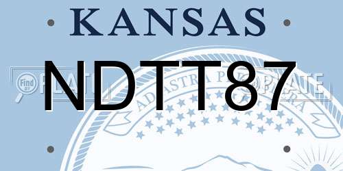 NDTT87 Kansas License Plate