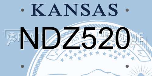NDZ520 Kansas License Plate