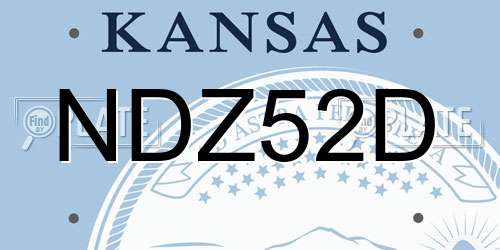 NDZ52D Kansas License Plate