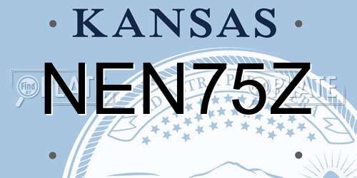 NEN75Z Kansas License Plate