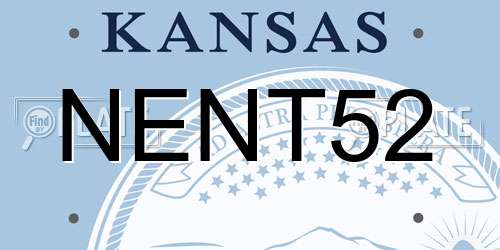 NENT52 Kansas License Plate