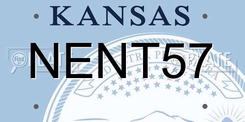 NENT57 Kansas License Plate