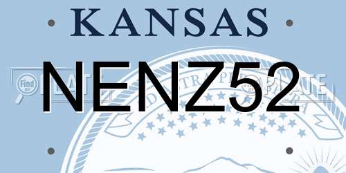 NENZ52 Kansas License Plate