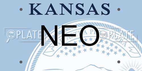 NEO Kansas License Plate