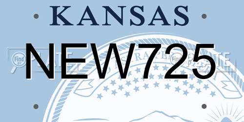 NEW725 Kansas License Plate