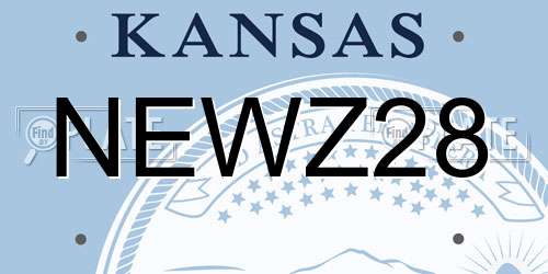 NEWZ28 Kansas License Plate