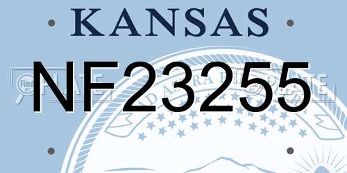 NF23255 Kansas License Plate