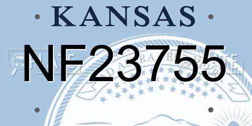 NF23755 Kansas License Plate