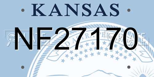 NF27170 Kansas License Plate