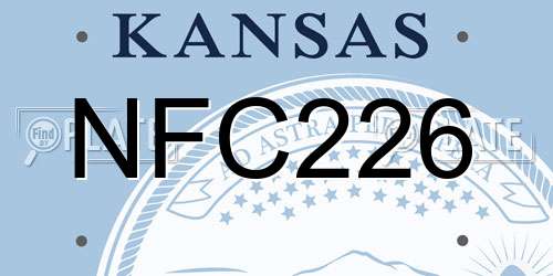 NFC226 Kansas License Plate